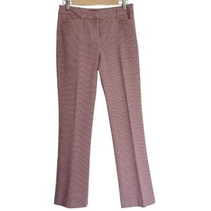 Express Columnist Barely Boot Pants Womens 4S Mid Rise Stretch Pink Houndstooth